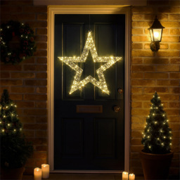 Xmas Haus 100 Warm White Micro LED Metal Star Light 55 x 55cm - thumbnail 4