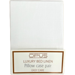 Opus White Polycotton Pillowcase 2 Pack - thumbnail 3