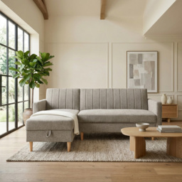 Lennox Corner Sofa Bed with Storage Grey - thumbnail 4
