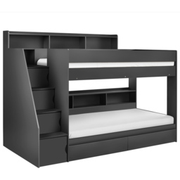 Julian Bowen Camelot Anthracite Bunk Bed with Staircase - thumbnail 2