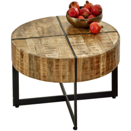 Brooklyn Surrey Metal Legs Solid Wood Coffee Table - thumbnail 2