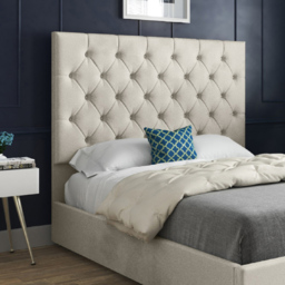 Alma Silver Small Single Velvet Upholstered Bed Frame with Chesterfield Headboard - thumbnail 3