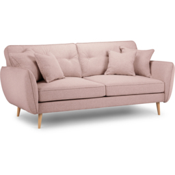 Opry Faro 3 Seater Button Back Soft Pink Sofa - thumbnail 2