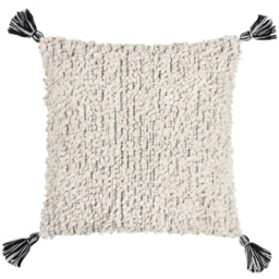 Hoem Cambre Mono Boucle Tasselled Cushion - thumbnail 1