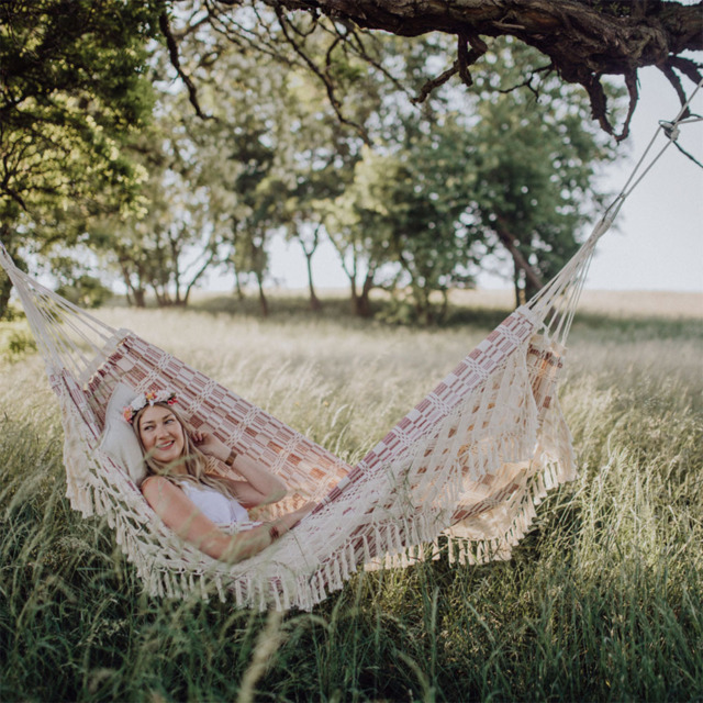 Amazonas Rio Bordeaux Double Premium Traditional Cotton Garden Hammock Only - image 1