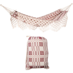 Amazonas Rio Bordeaux Double Premium Traditional Cotton Garden Hammock Only - thumbnail 2