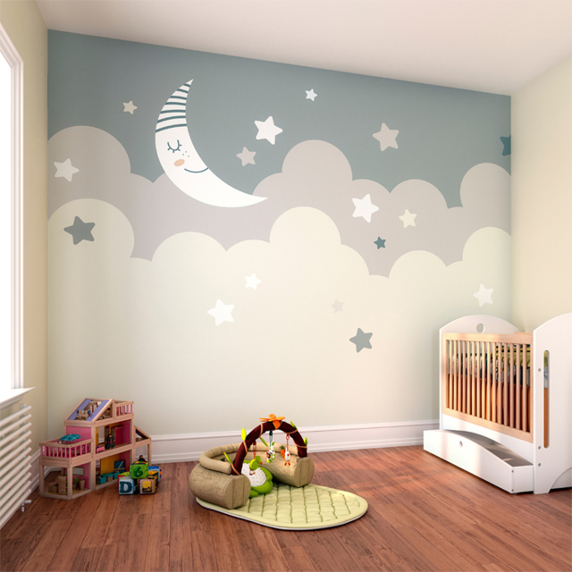 Origin Murals Nighttime Children's Sky Grey Wall Mural - image 1