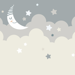 Origin Murals Nighttime Children's Sky Grey Wall Mural - thumbnail 2