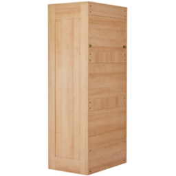 Langham 2 Door Single Drawer Natural Rattan Fluted Wardrobe - thumbnail 4