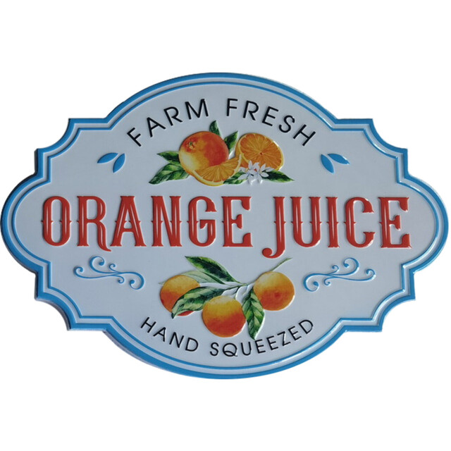 Orange Juice Metal Sign - image 1