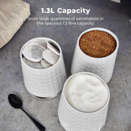 Tower 3 Piece White Solitaire Canister Set - thumbnail 4