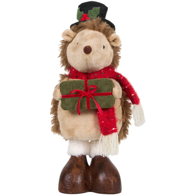 Single Sleigh Bells Ring Standing Hedgehog Extendable Christmas Decoration in Assorted styles - image 1