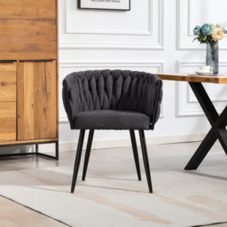 Artemis Home Aneta Set of 2 Charcoal Grey Curved Dining Chairs - thumbnail 3