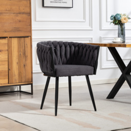 Artemis Home Aneta Set of 2 Charcoal Grey Curved Dining Chairs - thumbnail 4