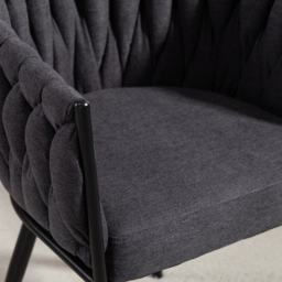 Artemis Home Aneta Set of 2 Charcoal Grey Curved Dining Chairs - thumbnail 2