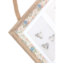Floral Linen Wooden Collage Frame - thumbnail 3