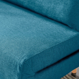 Furniturebox Billie 2 Seater Blue Sofa Bed - thumbnail 2