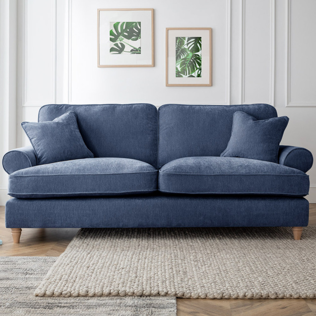 The Victoria 3 Seater Navy Sofa - image 1