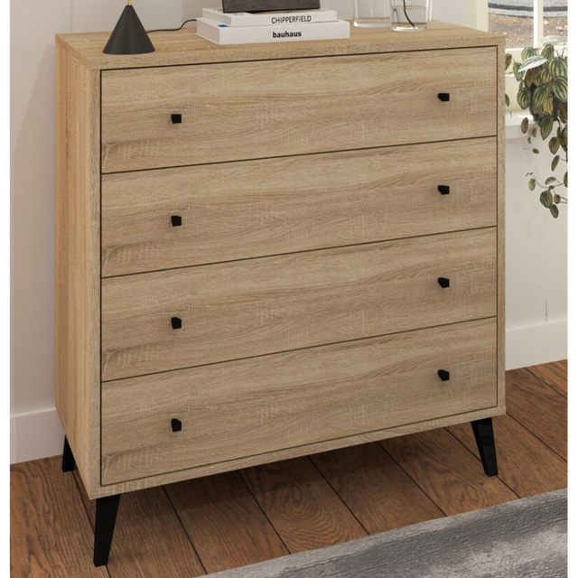 Salford 4 Drawers Sonoma Oak Chest of Drawers