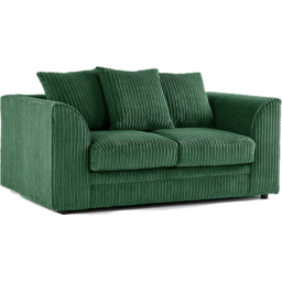 Luxor 5 Seater Green Jumbo Cord Fabric Sofa Set with Scatter Back - thumbnail 4