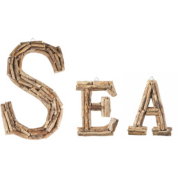 Driftwood Sea Wall Decor - Natural - thumbnail 1