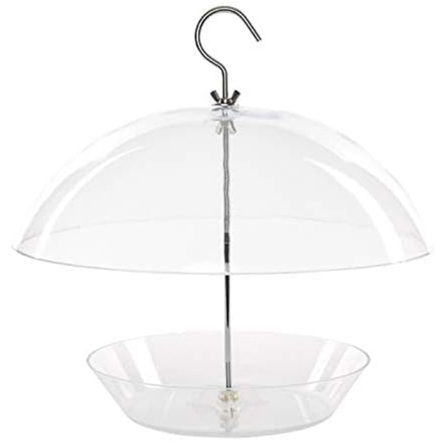 Marco Paul Clear Covered Dome Canopy Small Bird Seed Feeder - image 1