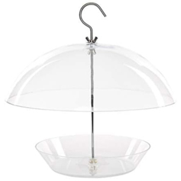 Marco Paul Clear Covered Dome Canopy Small Bird Seed Feeder