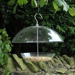 Marco Paul Clear Covered Dome Canopy Small Bird Seed Feeder - thumbnail 2