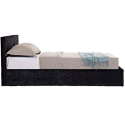 Berlin Small Double Black Crushed Velvet Ottoman Bed - thumbnail 3