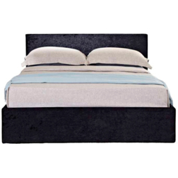 Berlin Small Double Black Crushed Velvet Ottoman Bed - thumbnail 2