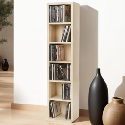 tectake Juliane 6 Shelf Beech CD Shelf