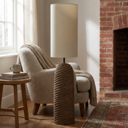 Byron Cream Floor Lamp - thumbnail 4