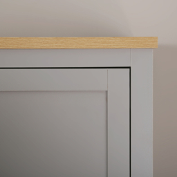 Home Garden Direct Wiltshire 2 Door Grey Wardrobe - thumbnail 4
