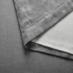 Alan Symonds Eswic Marble Effect Jacquard Ring Top Eyelet Curtains Pewter 168 x 137cm - thumbnail 3