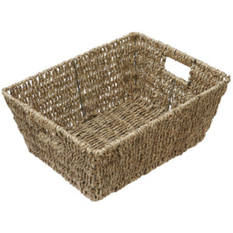 JVL Seagrass Rectangular Storage Basket 3 Pack - thumbnail 4