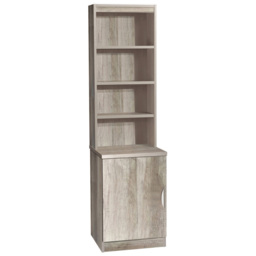 R White Cabinets Single Door Grey Desk Height Cupboard with Hutch - thumbnail 2