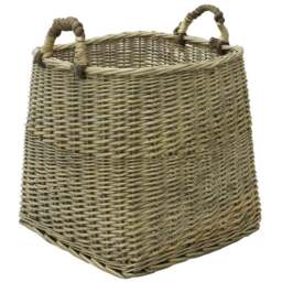 JVL Willow Antique Wash Log Basket
