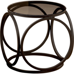 Decorotika Mimo Black Metal and Glass Side Table - thumbnail 2