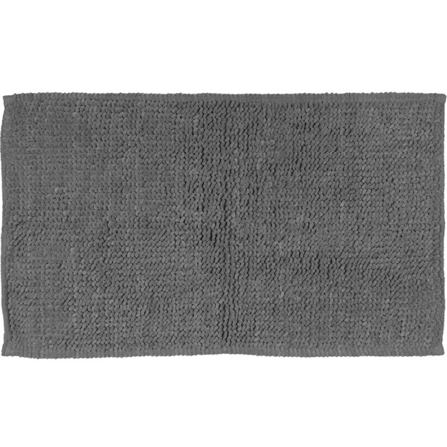 Grey Chunky Bobble Polycotton Bath Mat 50 x 80cm - image 1