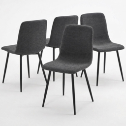 FWStyle Nova Evie 4 Seater Sintered Stone Dining Set Grey - thumbnail 2