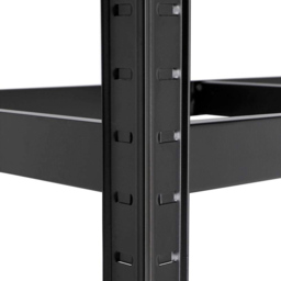 AMOS 5 Tier Black Powder Coated Steel Shelving Unit - thumbnail 3