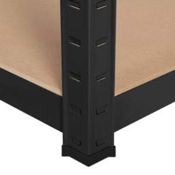 AMOS 5 Tier Black Powder Coated Steel Shelving Unit - thumbnail 2