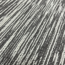 Grey 57 x 150cm Broken Stripe Washable Runner - thumbnail 4