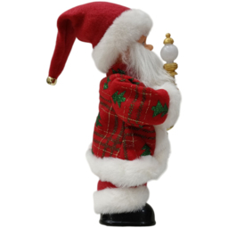 Sleigh Bells Ring Animated and Musical Skating Santa On The Floor Christmas Decoration - thumbnail 4