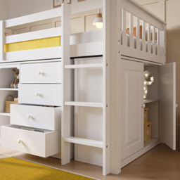 Flair Oban White Single Cabin Bed - thumbnail 2