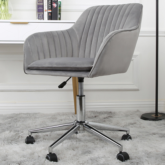 Briseis Grey Adjustable Swivel Office Chair - image 1