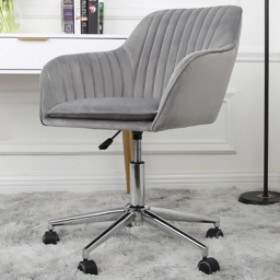Briseis Grey Adjustable Swivel Office Chair