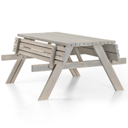 AMATA Ungurs 6 Seater Classic Picnic Table Grey - thumbnail 3