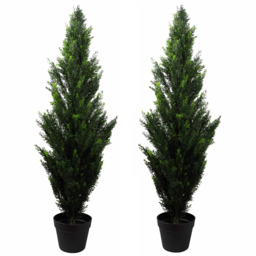 Leaf Topiary Cedar Cypress Artificial Tree in Pot 120cm 2 Pack - thumbnail 1
