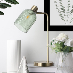 Amilla Green Glass Table Lamp - thumbnail 2